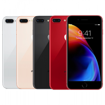 Apple iPhone 8 Plus; Silver, Rose Gold, Black, and Red