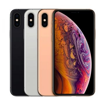 Black, Silver, and Gold Apple iPhone XS Max aligned horizontally 